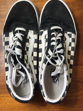 Vans Checkerboard Old Skool Sneakers - Black & White